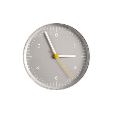 Horloge murale  plastique gris / Jasper Morrison, 2008 - Recyclé - Hay
