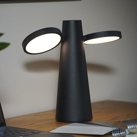 Lampada da esterno ricaricabile senza fili Oto LED metallo nero / H 27 cm - Orientabile - Fermob