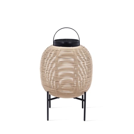 Lampada solare da esterno Tika Small materiale plastico beige / Lanterne LED - Base acciaio / H 59 cm - Vincent Sheppard