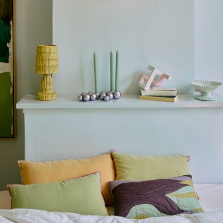 Lampe de table Ceramic céramique jaune - HK LIVING