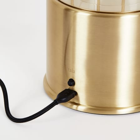 Lampe extérieur sans fil rechargeable The Muse métal or / Laiton massif - IP44 / Verre - TALA