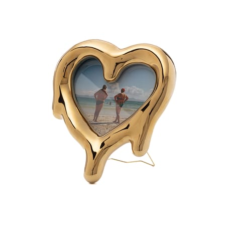 Spiegel Melted Heart keramik gold metall / Bilderrahmen - Keramik - Seletti