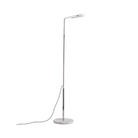 Mezzaluna LED Floor lamp metal white / Bruno Gecchelin, 1975 - Orientable - DCW éditions