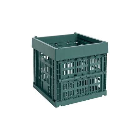 Panier Colour Crate Cube plastique vert / 29,5 x 29,5 x H 29 cm - Recyclé - Hay