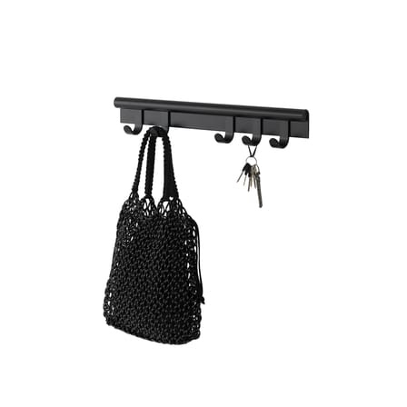 Portemanteau mural Coil métal noir / L 60 cm - Muuto