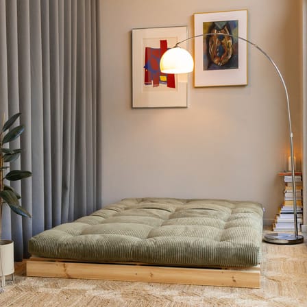 Canapé convertible Roots / L 140 cm - 3 positions / Structure pin clair - KARUP