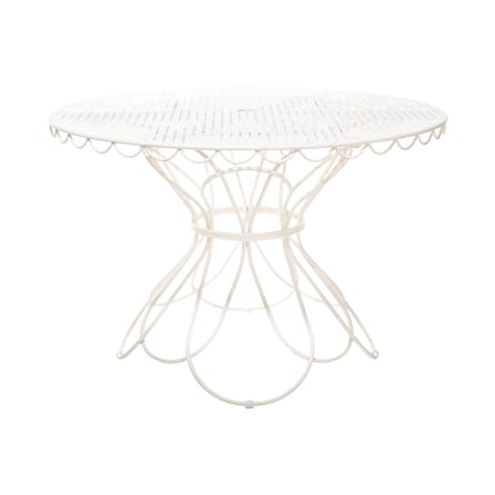 Al Fresco Round table metal white / Ø 120 cm - Parasol hole - BUSINESS & PLEASURE