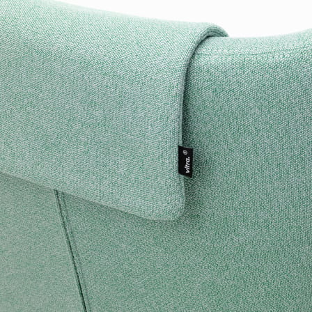 Set fauteuil & repose-pieds Grand Repos tissu vert / Pivotant & inclinable - Vitra