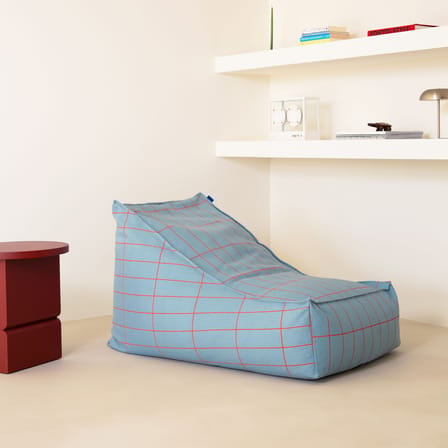 Sitzkissen Vibes Long textil blau - NOBODINOZ