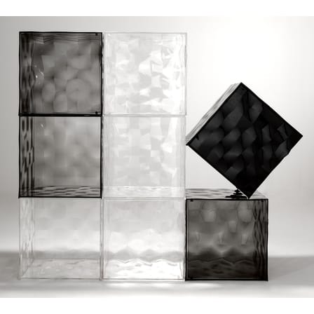 Rangement Optic plastique gris / avec porte - Kartell