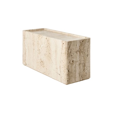 Table d'appoint Pietra pierre blanc / 30 x 80 x H 40 cm - Travertin - Gubi