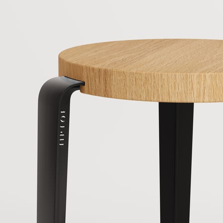Tabouret empilable Lou / H 45 cm - Chêne - TIPTOE