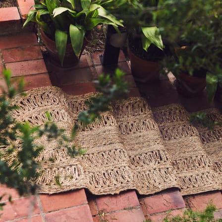 Tappeto Soleil fibre beige / 80 x 300 cm - Iuta - HK LIVING
