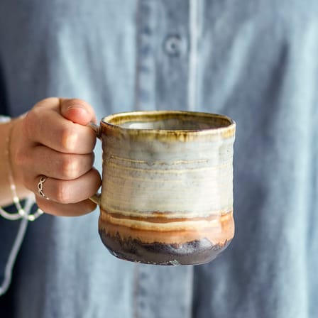 Set de 4 tasses Deana céramique marron / 380 ml - Bloomingville