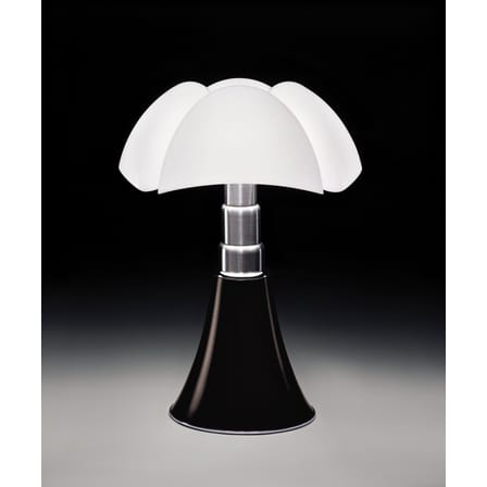 Tischleuchte Pipistrello plastikmaterial weiß schwarz / H 66 bis 86 cm - Gae Aulenti, 1965 - Martinelli Luce