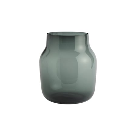 Vase Silent verre vert / Ø 20 x H 23 cm - Muuto