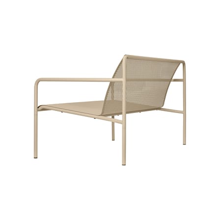Banc avec dossier Dapple Lounge métal beige / L 131 cm - 2 places - Ferm Living