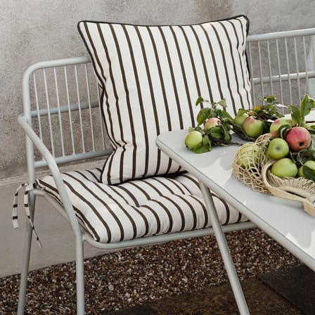 Banc avec dossier Eden métal beige / L 115 cm - BROSTE COPENHAGEN