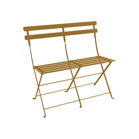 Banquette Bistro métal jaune / Pliante - 2 places / L 88 cm - Fermob
