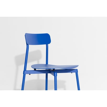 Chaise empilable Fromme métal bleu / Aluminium - Petite Friture