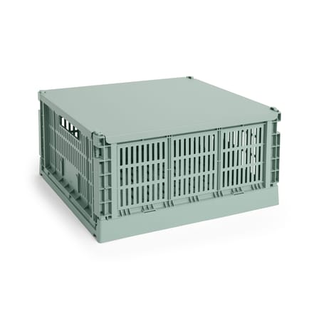 Couvercle  métal vert / Pour panier Colour Crate Large Square 42,5 x 42,5 cm - Hay