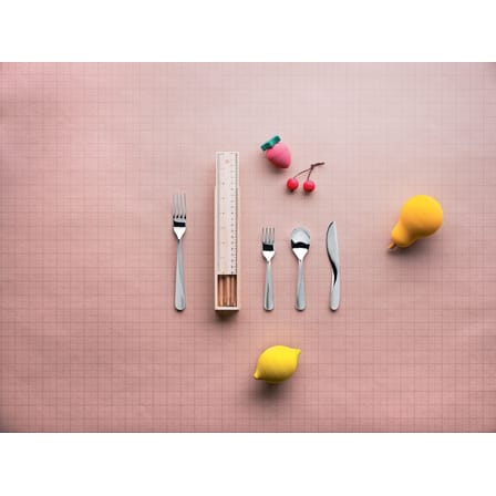Couverts enfant Giro Kids métal / 3 pièces - Alessi
