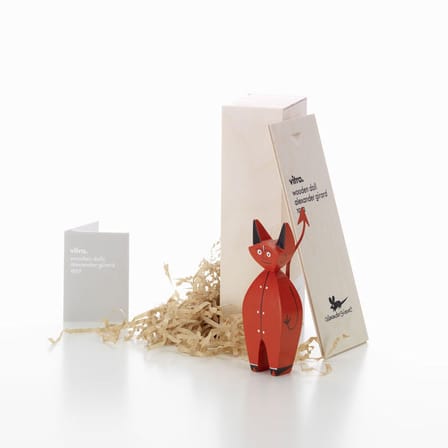Décoration Wooden Dolls - Little Devil bois rouge / By Alexander Girard, 1952 - Vitra