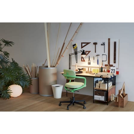 Eames Desk Unit EDU Desk metal wood multicoloured / Eames, 1949 - L 152.5 cm - Vitra