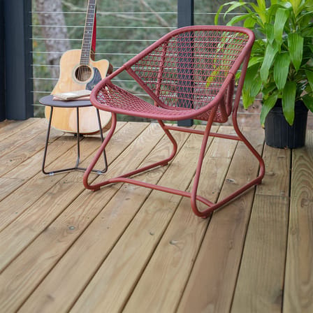 Fauteuil bas Sixties / Assise souple plastique tressé - Fermob