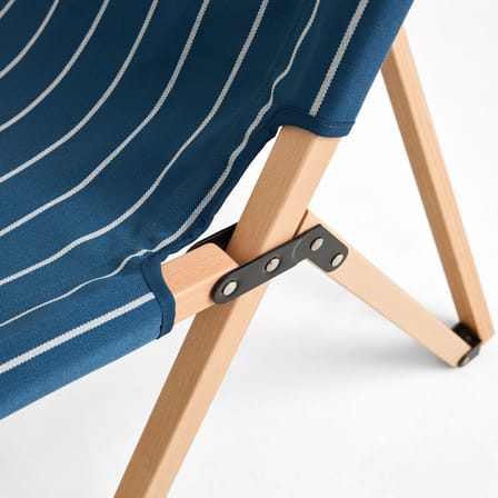 Fauteuil pliant Outdoor Market tissu bleu / Jasper Morrison - Hay