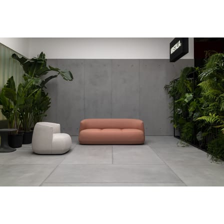 Fauteuil rembourré Brioni Up INDOOR tissu beige - Kristalia