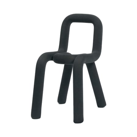Gepolsterter Stuhl Bold textil grau - Moustache