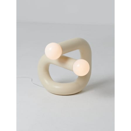Lampada da tavolo Sphinx metallo beige / Acciaio & vetro - Axel Chay