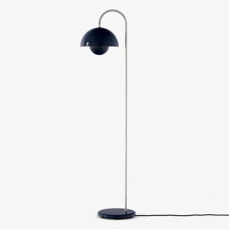 Lampadaire Flowerpot VP12 métal bleu / Verner Panton, 1969 - &tradition