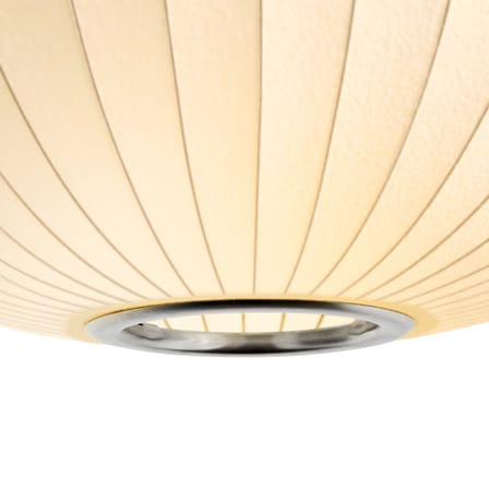 Suspension Bubble Ball tissu blanc / Medium- Motifs verticaux / George Nelson, 1947 - Hay