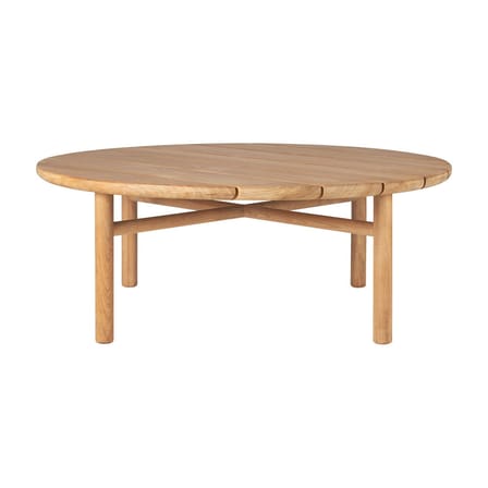Table basse Quatro Outdoor bois naturel / Ø 95 x H 35 cm - Teck - Ethnicraft