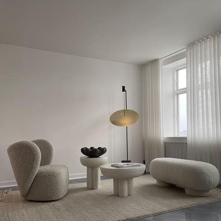Table d'appoint Crown Tall blanc / Ø 45 x H 50 cm - 101 COPENHAGEN
