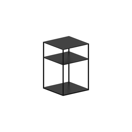 Table d'appoint Slim Irony Triplet métal noir / 31 x 31 x H 46 cm - Zeus