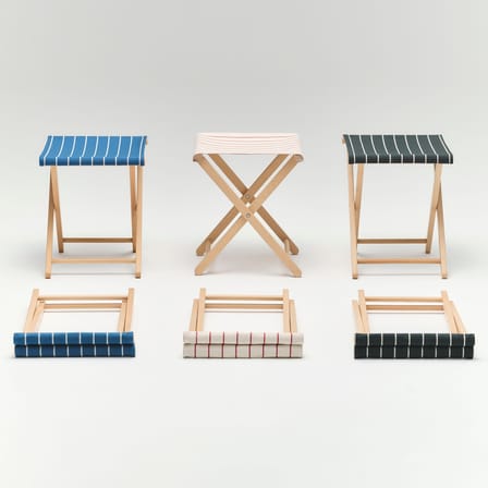 Tabouret pliant Outdoor Market tissu beige / Jasper Morrison - Hay