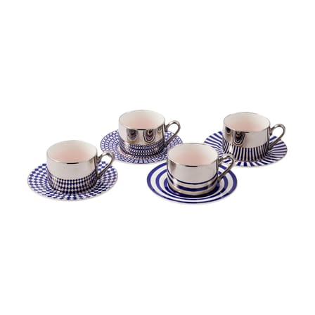 Tasse à café Aunty / Set 4 tasses + 4 soucoupes - 200 ml - Pols Potten