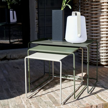 Tavolini estraibili Oulala metallo multicolore / Set di 3 - 55 x 30 x H 40 cm - Fermob