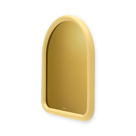 Mirage Wall mirror plastic material yellow Dome / Coloured glass - L 60 x H 73.5 cm - Fatboy