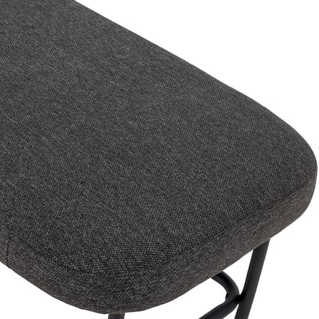 Banc rembourré Farell tissu gris / L 140 cm - Bloomingville