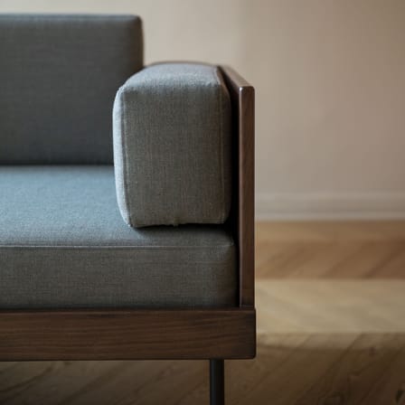Canapé droit Cut tissu vert / 3 places - L 230 cm - KANN DESIGN