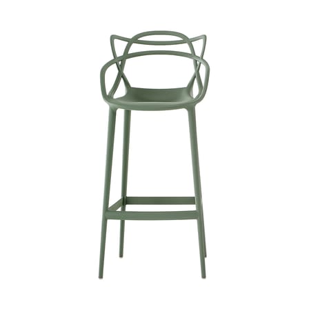 Chaise de bar Masters vert / H 75 cm - Kartell
