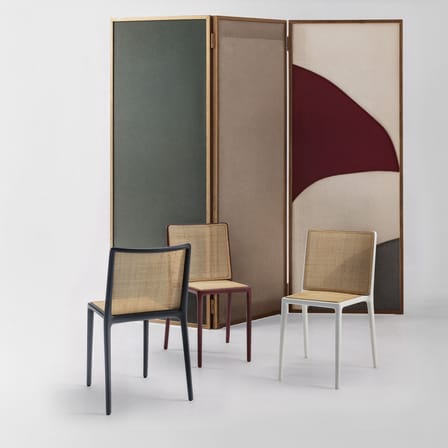 Chaise empilable Belvedere Vienna / INDOOR - Tressage rotin - Kartell