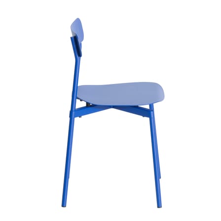 Chaise empilable Fromme métal bleu / Aluminium - Petite Friture