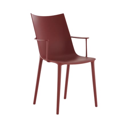 Chaise H.H.H plastique rouge / Soft touch - Recyclé - Kartell