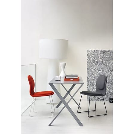 Chaise rembourrée Hi pad tissu rouge / Jasper Morrison, 1999 - Cappellini