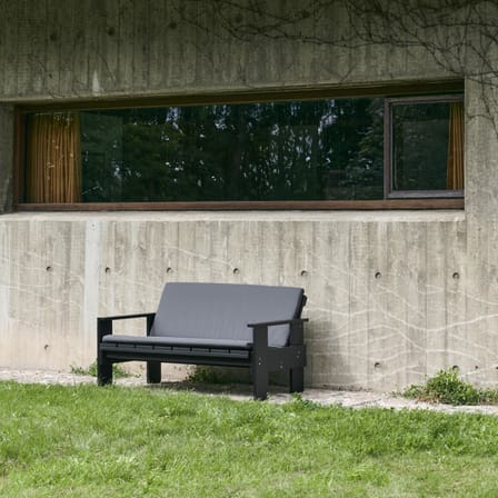 Canapé de jardin 2 places Crate Lounge Outdoor / Gerrit Rietveld, 1934 - L 134,5 cm - Hay